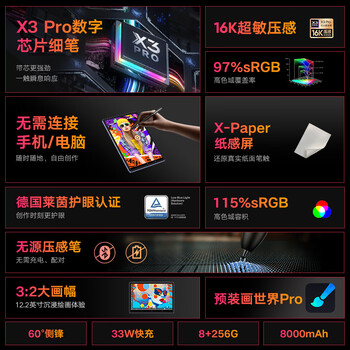 XPPen绘画专用平板电脑 专业画画数位屏手绘屏数位板手绘板手写板电子画板绘画板Magic Drawing Pad
