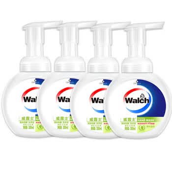 威露士洗手液青柠盈润300ml*4瓶 易冲洗健康呵护抑菌99% 泡沫洗手液