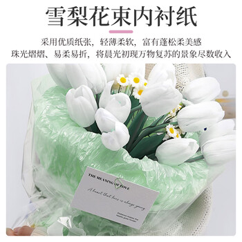 NVV珠光雪梨纸20张50*70cm 加厚褶皱内衬纸鲜花水果花打底圣诞节包装纸花束包花纸diy-碧水蓝LP-XL碧