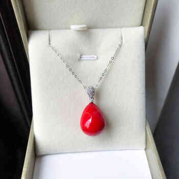 百搭心形珊瑚项链价格报价行情- 京东