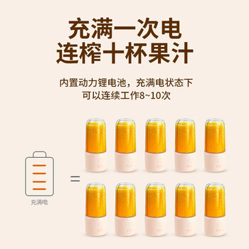 九阳料理果汁机便携式电动迷你果汁机多功能随行杯搅拌机 L3-C61/粉色