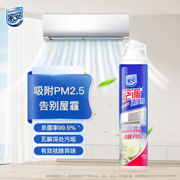 家安（HomeAegis）空调清洗剂360ml*2瓶（挂壁机 栀子花香 除菌祛味 清除PM2.5）