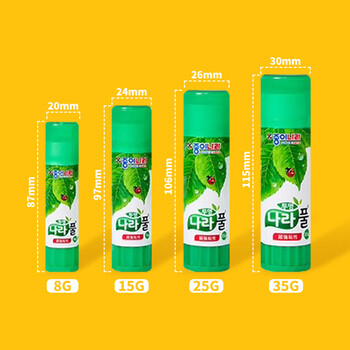 纸世界（JONG IE NARA） 35g JONG IE NARA韩国进口固体胶棒 南韩办公透明胶棒35g（12支装）