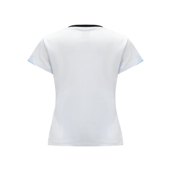 川崎羽毛球服女款夏季速干透气训练服V领运动服T恤 幻影蓝 M