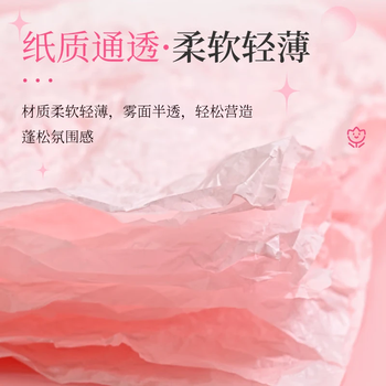 NVV珠光雪梨纸20张50*70cm 加厚褶皱内衬纸水果鲜花打底圣诞节教师节花束diy包花纸-粉白混装LP-XL混