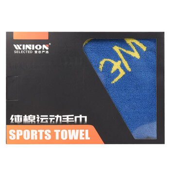 莹恋严选WINION 运动毛巾吸汗乒乓球羽毛球擦汗毛巾 蓝黄色