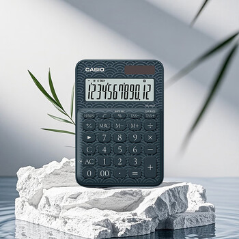 卡西欧（CASIO）60周年限定版桌面办公计算器12位数字显示太阳能双电源随心便携时尚高颜值海波蓝