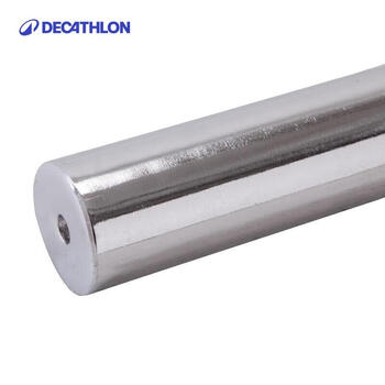 迪卡侬杠铃杆1.2米钢制杆镀铬单根CROB1.20杠铃杆1746753