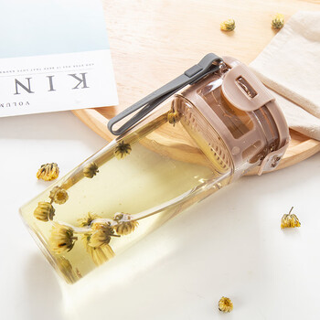 乐扣乐扣（LOCK&LOCK）大容量运动杯塑料水杯随手茶杯棕色ABF934MBR_680ML