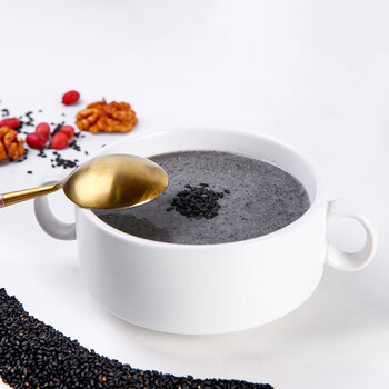 五谷畅享无蔗糖黑芝麻糊核桃粉500g*2礼盒装 五谷粉年货节送礼长辈