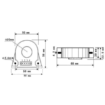 鑫凯辰 交流电流变送器BY20互感器传感器 AC:0-5A/DC:0-2V/DC 24V 鑫凯辰 交流电流变送器BY20互感器传感器 AC:0-5A/DC:0-2V/DC 24V