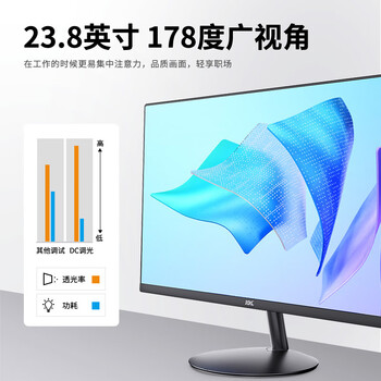KVL 23.8英寸电脑显示器 1080P 100Hz低蓝光 广色域 微边框纤薄机身 台式电脑显示屏  KV246