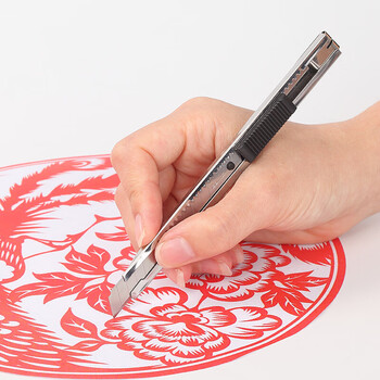 齐心【10把】简易耐用精钢美工刀手工刀裁纸刀 9mm 小号 B2806-X