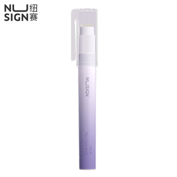 纽赛（NUSIGN）2.2g笔型ACR固体胶棒高粘度 无甲醛儿童手工胶棒 透明果冻胶棒 1支 藤紫色NS141 得力旗下高端品牌