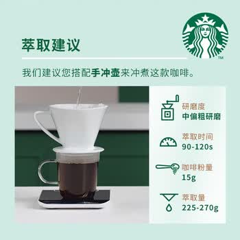 星巴克(Starbucks)阿拉比卡进口咖啡豆（浓缩烘焙*2+派克*2)【四袋装】