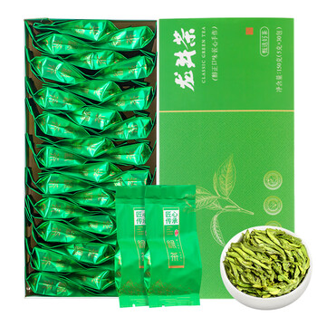 三隐龙井茶 新茶明前春茶杭州绿茶豆香小泡袋茶叶盒装150g
