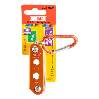 罗宾汉(RUBICON)RAF-02内六角(11合1) 折合式套筒扳手英制六角匙1/16~9/16 罗宾汉(RUBICON)RAF-02内六角(11合1) 折合式套筒扳手英制六角匙1/16~9/16