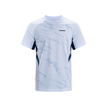 KAWASAKI川崎羽毛球服男款速干透气训练服V领运动服短袖透气 蓝色 2XL KAWASAKI川崎羽毛球服男款速干透气训练服V领运动服短袖透气 蓝色 2XL