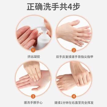 HANASS免洗洗手液500ml*2瓶消毒凝胶 手部消毒液 不含酒精 可带飞机高铁