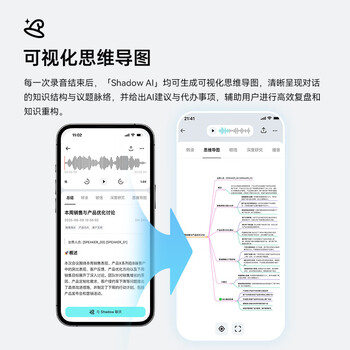 出门问问TicNote AI 录音笔悦享版经典灰 录音转文字录音卡智能降噪录音豆便携专业录音设备录音机纪要总结