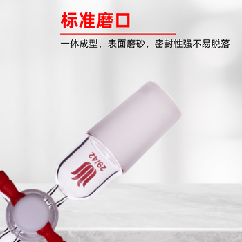 欣维尔 三通接头具2mmT型四氟节门活塞阀实验室接管塞导气三嘴抽气接头 外磨口:24/40,2mm四氟节门 A682440