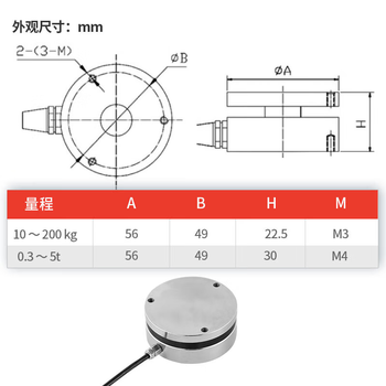 凯元达 压力传感器显示器平面膜盒测力称重压力重力重量感应器数显仪0-1kg