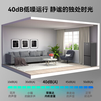 荣事达(Royalstar)183升小冰箱小型家用出租房办公室宿舍双开门两门双门二门电冰箱节能省电低音钛深灰BCD-183L9RSZ 荣事达(Royalstar)183升小冰箱小型家用出租房办公室宿舍双开门两门双门二门电冰箱节能省电低音钛深灰BCD-183L9RSZ