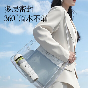 特美刻茶水分离保温杯纯钛内胆一杯两用 钛茶隔水杯 节日礼物 铃兰