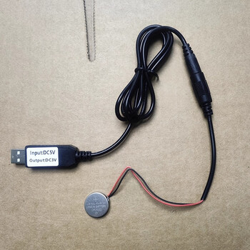 汇鑫茂 占位假钮扣电池转3V改电源直供电灯饰玩具 无开关;8米;3V电源+一节钮扣假电池 2个