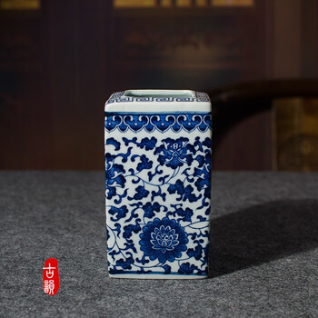 景德镇青花瓷笔筒价格报价行情- 京东