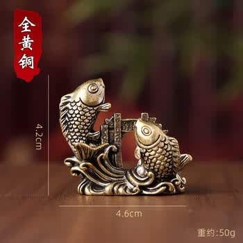 銅器 鯉躍龍門 客間 茶台 机 事務室 風水開運 装飾品 工芸品 置物 鱼跃龙门摆件价格报价行情- 京东