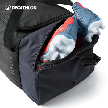 迪卡侬足球单肩包隔层运动包35L-黑色【侧袋可放40码以下鞋】-4002010