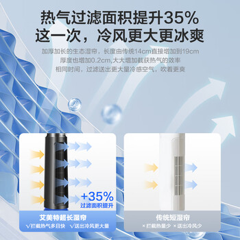 艾美特（AIRMATE）【艺术灯塔】水冷扇空调扇家用强劲制冷5L大水箱加湿塔扇大风口柔风轻音卧室定时降温冷风扇FC-X38