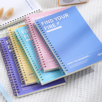 佐澜哲【6本装】本子笔记本文具A5马卡龙色线圈本高颜值初高中生大学生考研学习作业本简约ins风记事本