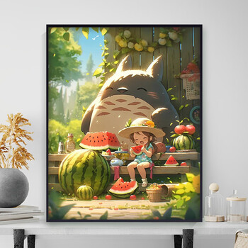 油彩画/F5 龙猫数字油画价格报价行情- 京东