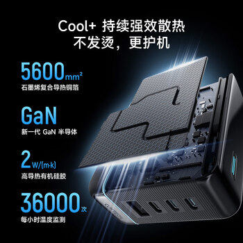 CUKTECH酷态科10号超级电能充Ultra氮化镓充电器120W/100W快充头四口套装接入米家兼容笔记本电脑苹果小米