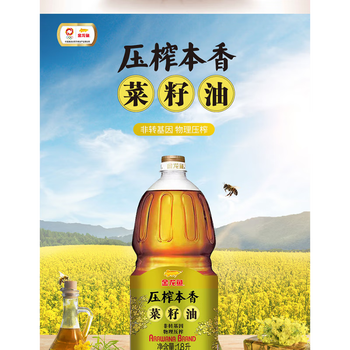 金龙鱼洗洁精生姜净味480G+金龙鱼非转基因本香菜籽油1.8L