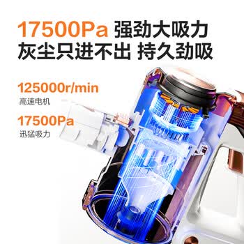 海尔【山茶花系列】无线吸尘器家用 礼物送礼手持白光显尘大吸力可壁挂宠物吸毛HZ-G16S