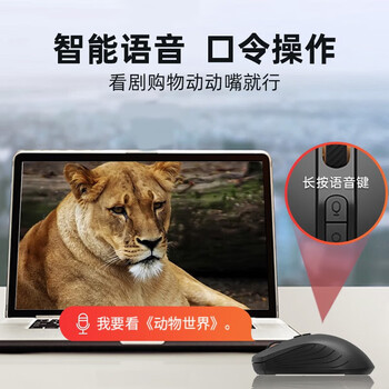 科大讯飞（iFLYTEK）M211智能语音鼠标无线蓝牙语音打字划词翻译离线输入 黑色无线版