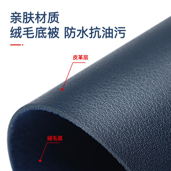 JPLAYER 鼠标垫小号 办公室桌垫笔记本电脑垫键盘垫游戏家用垫子 亲肤PU皮质防水抗污 300*240MM 黑色