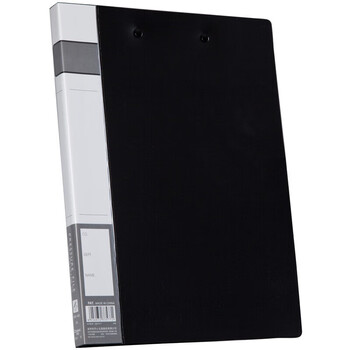 齐心A4文件夹轻便夹长押夹资料夹 A604-X 5个黑色