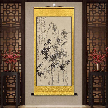 郑板桥竹子水墨画排行- 京东