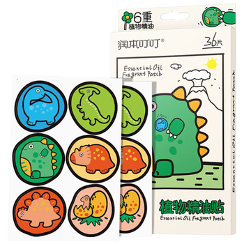 润本叮叮 植物精油贴恐龙王国36片装 户外防护贴旅行便携防蚊驱蚊贴
