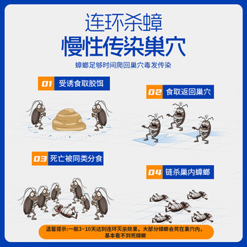 绿叶蟑螂药杀蟑胶饵杀蛮蠊方便贴8枚装灭蟑杀虫剂7106