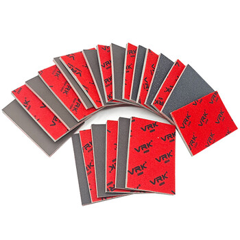 VRK海绵砂纸800-1000目方形厚砂纸软海绵植绒背绒片干磨金属汽车手机打磨抛光75*100mm 20片/包 VRK海绵砂纸800-1000目方形厚砂纸软海绵植绒背绒片干磨金属汽车手机打磨抛光75*100mm 20片/包