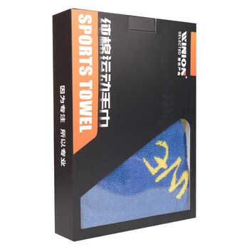 莹恋严选WINION 运动毛巾吸汗乒乓球羽毛球擦汗毛巾 蓝黄色