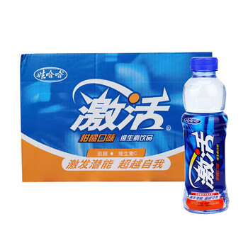 娃哈哈 激活 水蜜桃味600ml*15瓶 整箱饮用水
