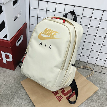 nike耐克大容量书包男中小学生背包女户外双肩包大学生旅行电脑包米白