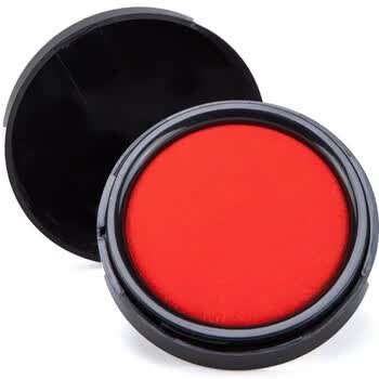 齐心速干印台中号85mm 水性圆形印泥 财务用品 B3747红色【2个装】 齐心速干印台中号85mm 水性圆形印泥 财务用品 B3747红色【2个装】