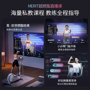 麦瑞克（MERACH）智能椭圆机家用太空漫步踏步机健身器材蜗牛X白色手动版 MR-581BY